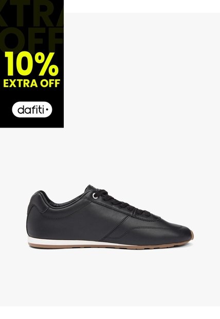 Tenis Negro De Cuero Lorun Icon Tommy Hilfiger