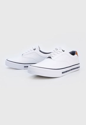 Tenis Lifestyle Blanco-Azul-Café Tommy Hilfiger Rillo