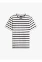 Camiseta Blanca De Rayas Con Cuello Redondo Tommy Hilfiger de Tommy Hilfiger