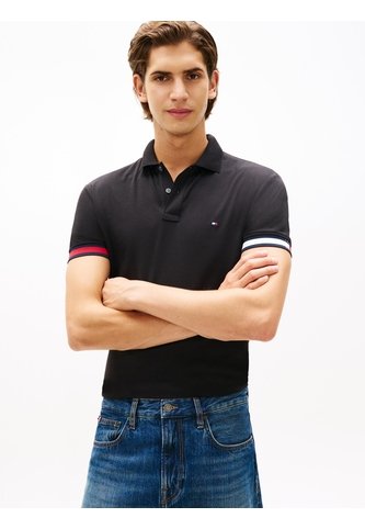Polo Negro Slim Con Manga Corta Tommy Hilfiger Tommy Hilfiger