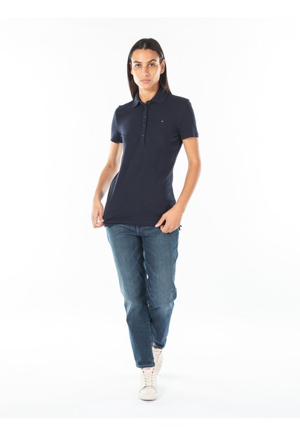 Polo Azul Oscuro Heritage Con Logo Tommy Hilfiger