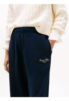 Joggers Azul Con Bajo Elástico Y Logo Tommy Hilfiger