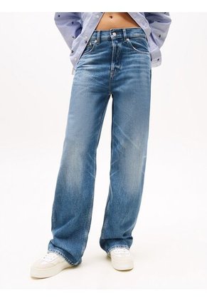 Jeans Azul Tommy Girl Amplios De Talle Bajo Tommy Jeans