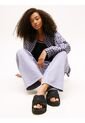 Sandalias Negro Con Tiras Cruzadas De Tejido Denim Tommy Hilfiger de Tommy Hilfiger
