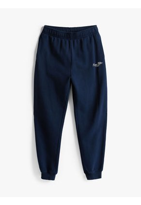 Joggers Azul Con Bajo Elástico Y Logo Tommy Hilfiger