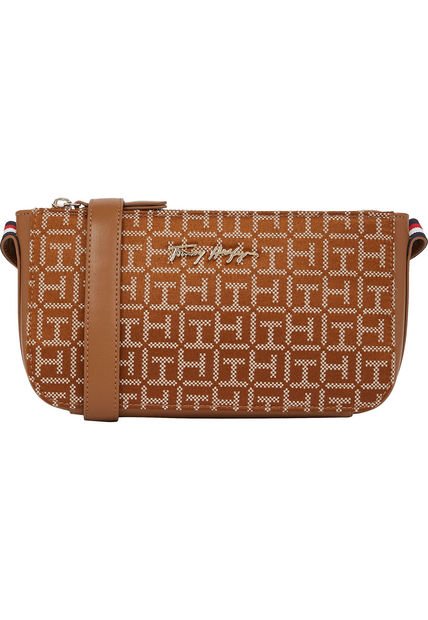 Canguro Chocolate Con Solapa Tommy Hilfiger