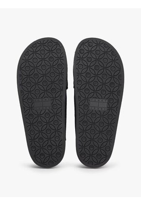 Sandalias Negro Con Tiras Cruzadas De Tejido Denim Tommy Hilfiger