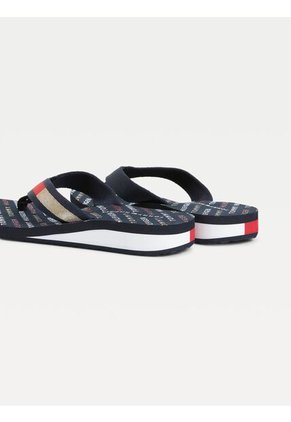 Sandalias Azul Con Logo Tommy Hilfiger