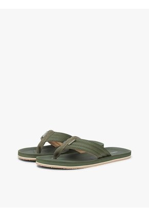 Sandalias Verde Acolchadas Con Logo En La Pala Tommy Hilfiger
