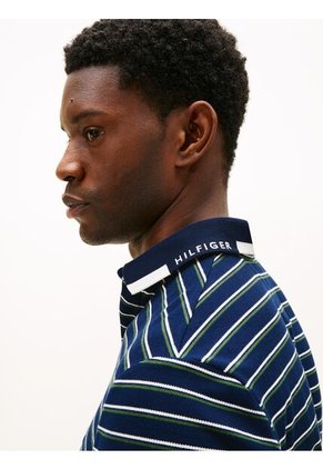 Polo Azul Oscuro De Corte Regular Con Logo Gráfico Tommy Hilfiger