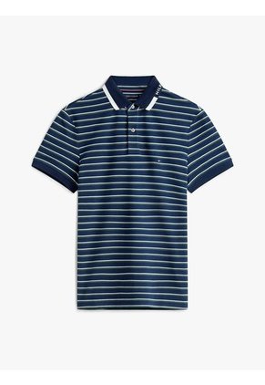 Polo Azul Oscuro De Corte Regular Con Logo Gráfico Tommy Hilfiger