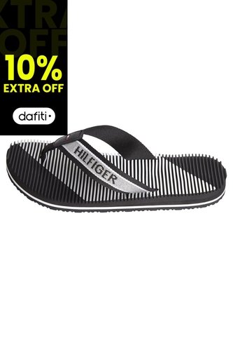 Sandalias Negro Con Logo Tommy Hilfiger Tommy Hilfiger