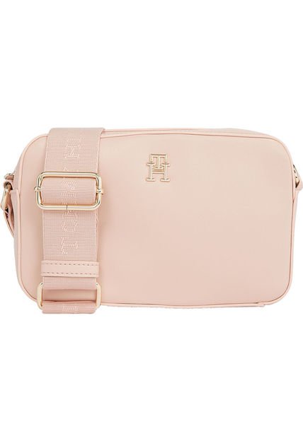 Bolso Rosa Cruzado Con Logo Metalizado Tommy Hilfiger