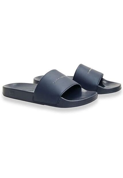 Chancleta Para Piscina Con Monograma Th Mujer Azul Tommy Hilfiger