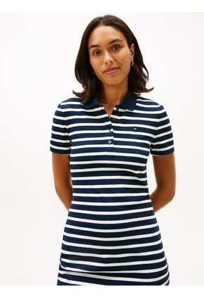 Vestido Azul Tipo Polo 1985 De Corte Slim Tommy Hilfiger
