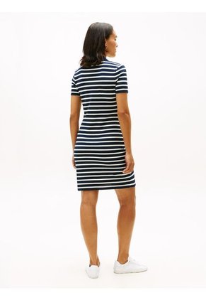 Vestido Azul Tipo Polo 1985 De Corte Slim Tommy Hilfiger