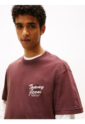 Camiseta Vino De Cuello Redondo Con Gráfico Tommy Jeans