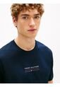 Camiseta Azul De Cuello Redondo Con Logo Tommy Hilfiger de Tommy Hilfiger