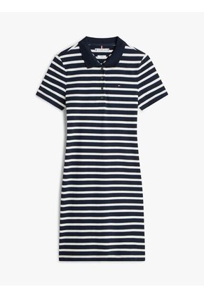 Vestido Azul Tipo Polo 1985 De Corte Slim Tommy Hilfiger