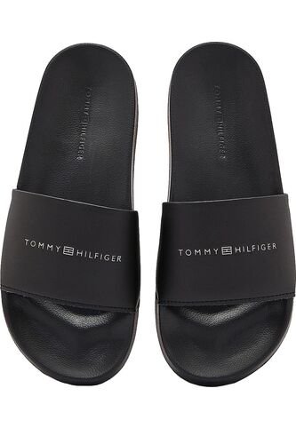 Chancleta Para Piscina Con Monograma Th Mujer Negro Tommy Hilfiger Tommy Hilfiger