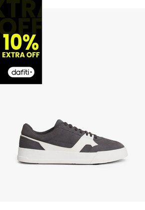 Tenis Gris Con Mezcla De Texturas Tommy Hilfiger