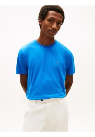 Camiseta Azul De Cuello Redondo Con Logo Bordado Tommy Hilfiger Tommy Hilfiger