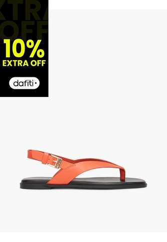 Sandalias Naranja Color Block De Punta Cuadrada Tommy Hilfiger Tommy Hilfiger