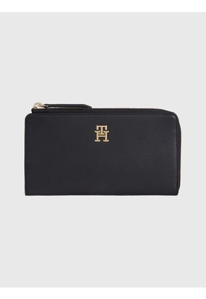 Cartera Mediana Con Logo Mujer Negro Tommy Hilfiger