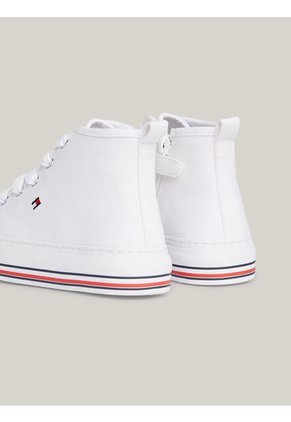 Tenis Altas Con Cordones Niña Blanco Tommy Hilfiger