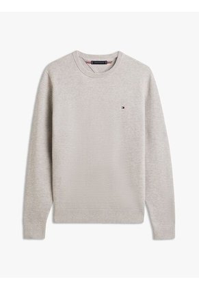 Saco Gris De Punto Texturizado Tommy Hilfiger