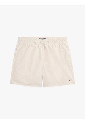 Traje Beige De Baño Corto De Medio Largo Con Estampado Tommy Hilfiger