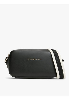 Bolso Negro Cruzado Essential Con Logo En Bajo Relieve Tommy Hilfiger