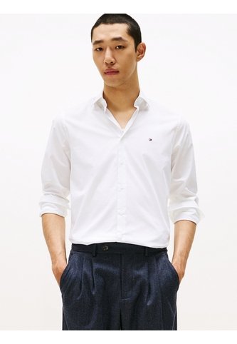 Camisa Blanca Flex Poplin De Corte Slim Tommy Hilfiger Tommy Hilfiger