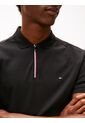 Polo Negro De Corte Regular De Cierre De Cremallera De 1/4 Tommy Hilfiger de Tommy Hilfiger