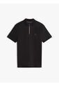 Polo Negro De Corte Regular De Cierre De Cremallera De 1/4 Tommy Hilfiger de Tommy Hilfiger