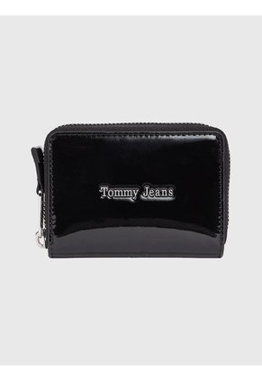Cartera Pequeña Acharolada Con Logo Mujer Negro Tommy Hilfiger