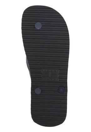 Sandalias Negro Con Suela Dentada Y Logo Tommy Hilfiger