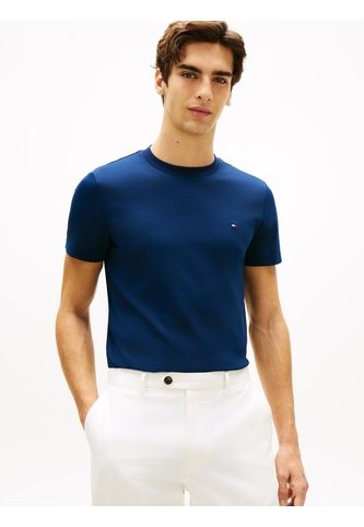 Camiseta Azul De Tejido Interlock Con Corte Slim Tommy Hilfiger Tommy Hilfiger