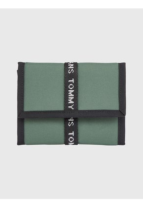 Cartera Plegable En Tres Partes Hombre Verde Tommy Hilfiger