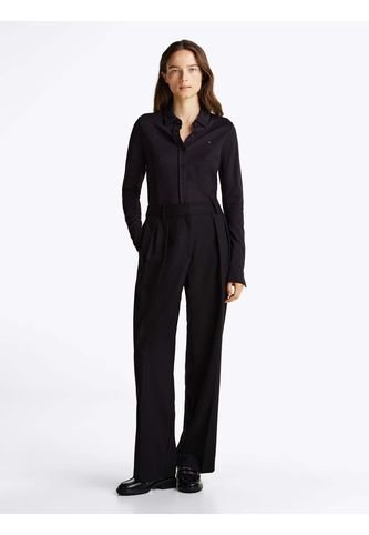 Camisa Negra Slim Con Aberturas En Los Puños Tommy Hilfiger Tommy Hilfiger