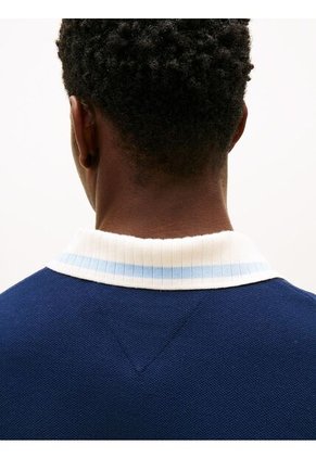 Polo Azul De Corte Regular Con Logo Tommy Hilfiger