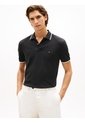 Polo Negro De Piqué Con Corte Regular Tommy Hilfiger de Tommy Hilfiger