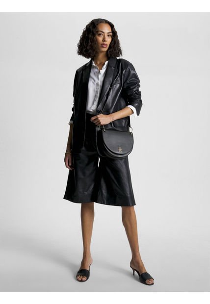 Bolso Cruzado Con Monograma Mujer Negro Tommy Hilfiger