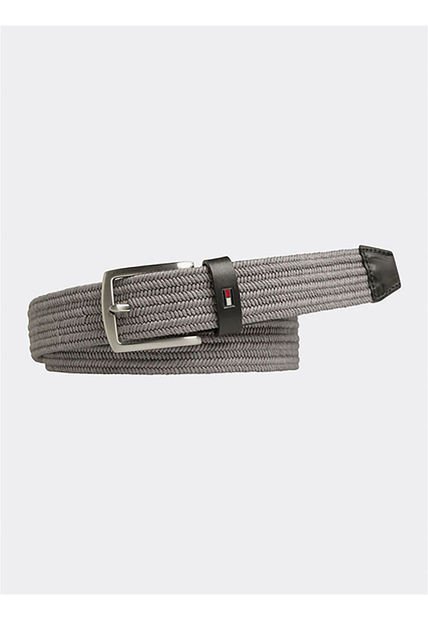 Cinturon Gris Tejido Para Hombre Tommy Hilfiger