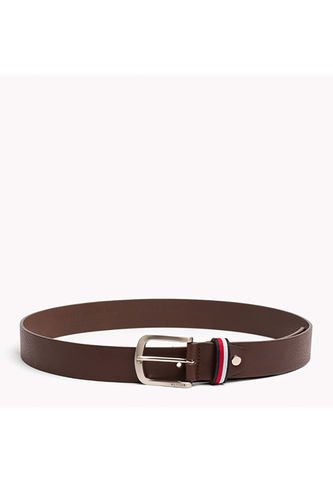 Cinturon Café De Cuero Para Hombre Tommy Hilfiger Tommy Hilfiger