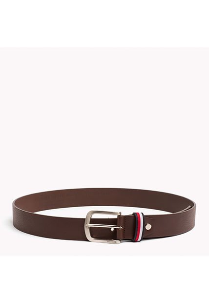 Cinturon Café De Cuero Para Hombre Tommy Hilfiger