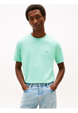 Camiseta Celeste De Cuello Redondo Con Logo Bordado Tommy Hilfiger Tommy Hilfiger