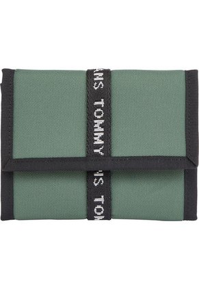 Cartera Plegable En Tres Partes Hombre Verde Tommy Hilfiger