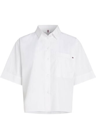 Camisa Blanca Corta De Rayas Con Bolsillo Tommy Hilfiger Tommy Hilfiger
