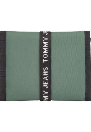 Cartera Plegable En Tres Partes Hombre Verde Tommy Hilfiger